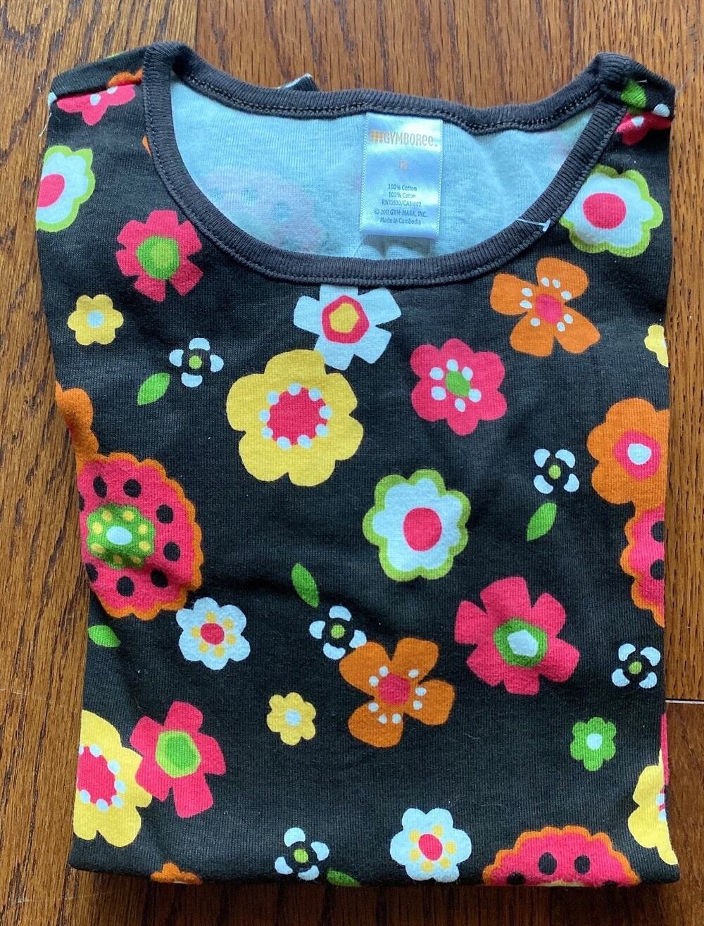 NWT Gymboree Girls Long Sleeve Shirt Floral Flower T Shirt Size 12